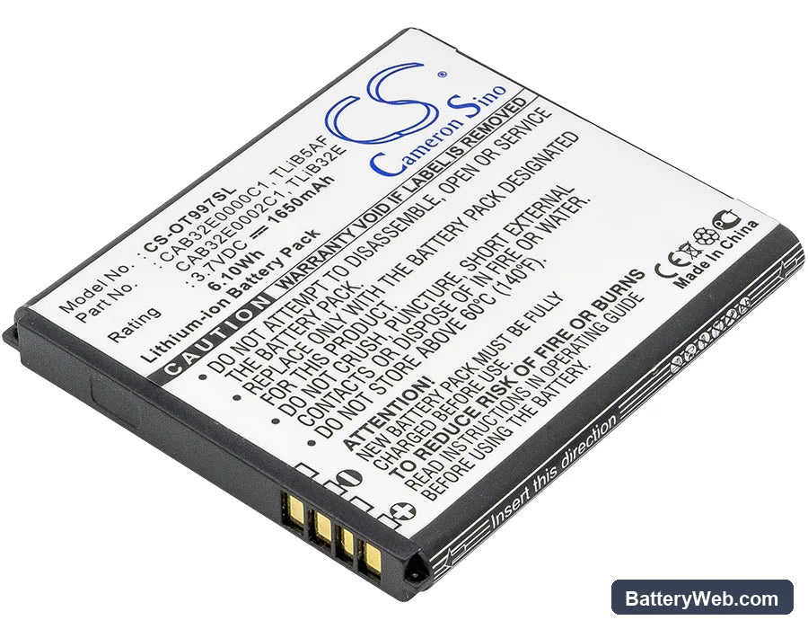 BASE Lutea 3 Replacement Battery, 3.7V, 1650mAh, Li-ion 1