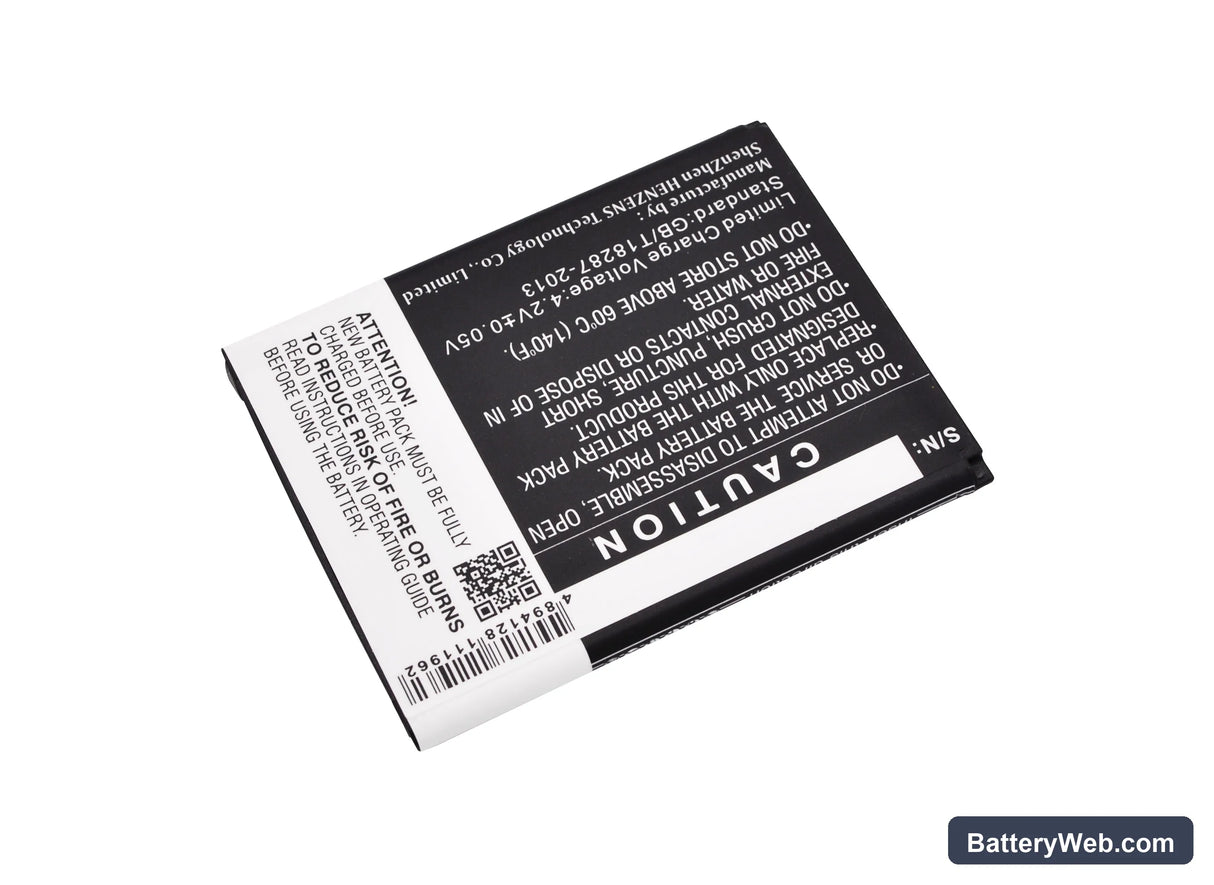 Alcatel One Touch Pixi Glitz Replacement Battery, 3.7V, 1450mAh, Li-ion 3