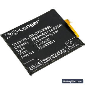 Alcatel A7 Replacement Battery, 3.85V, 3850mAh, Li-Polymer 1