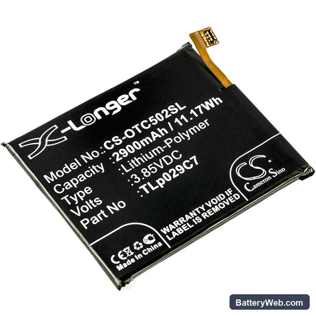 Alcatel One Touch Idol 3C Replacement Battery, 3.85V, 2900mAh, Li-Polymer 1