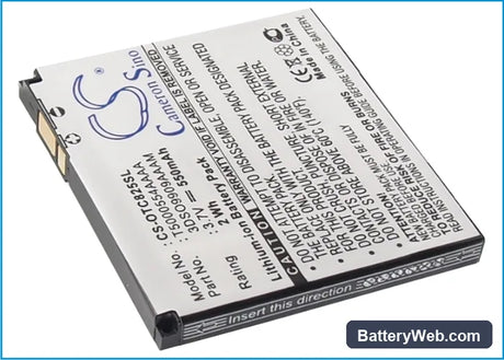 Alcatel OT-C825 Replacement Battery, 3.7V, 550mAh, Li-ion 5