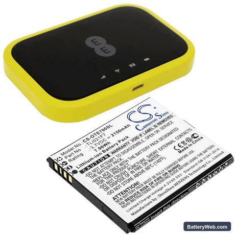Alcatel EE70 Replacement Battery, 3.7V, 2150mAh, Li-ion 4