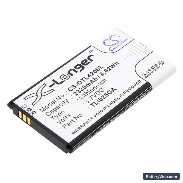 Alcatel Link Zone Replacement Battery, 3.7V, 2330mAh, Li-ion 1