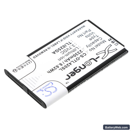 Alcatel Link Zone Replacement Battery, 3.7V, 2330mAh, Li-ion 2