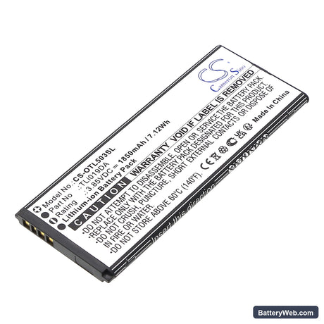 Alcatel OT-5005R Replacement Battery, 3.85V, 1850mAh, Li-ion 1
