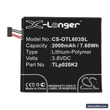 Alcatel One Touch Idol 3 4.7 Replacement Battery, 3.8V, 2000mAh, Li-Polymer 3