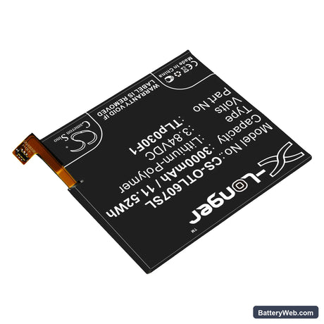 Vodafone Smart Platinum 7 Replacement Battery, 3.84V, 3000mAh, Li-Polymer 2