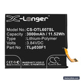 Vodafone Smart Platinum 7 Replacement Battery, 3.84V, 3000mAh, Li-Polymer 3