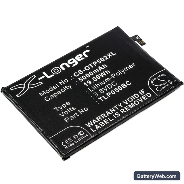 Alcatel One Touch Pixi 4 Plus Power Replacement Battery, 3.8V, 5000mAh, Li-Polymer 1