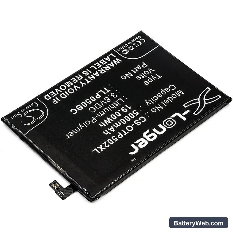 Alcatel One Touch Pixi 4 Plus Power Replacement Battery, 3.8V, 5000mAh, Li-Polymer 2