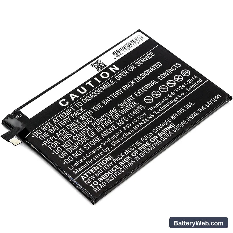 Alcatel One Touch Pixi 4 Plus Power Replacement Battery, 3.8V, 5000mAh, Li-Polymer 3
