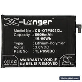 Alcatel One Touch Pixi 4 Plus Power Replacement Battery, 3.8V, 5000mAh, Li-Polymer 5