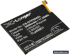 GreatCall Jitterbug Smart 2 Replacement Battery, 3.85V, 3000mAh, Li-Polymer 1