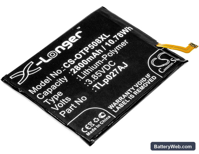 Alcatel Pulsemix Replacement Battery, 3.85V, 2800mAh, Li-Polymer 1