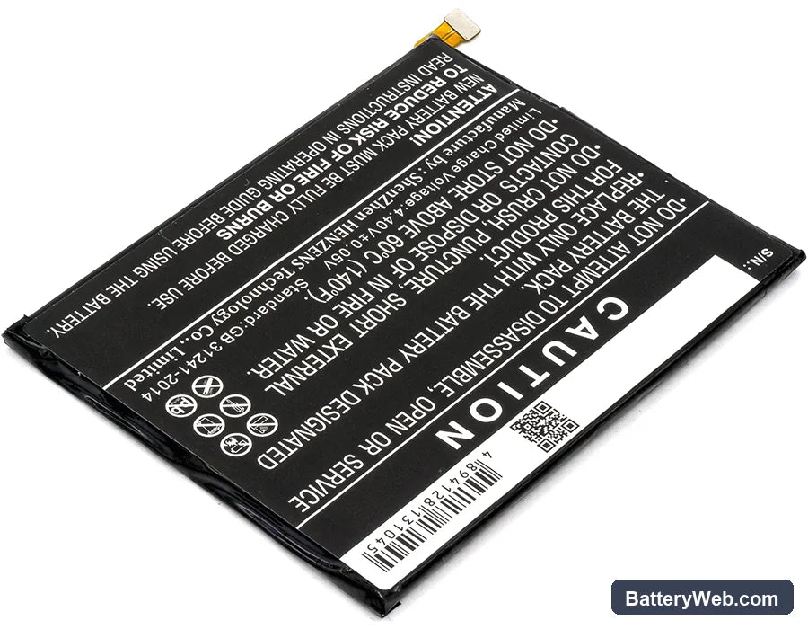 Alcatel Pulsemix Replacement Battery, 3.85V, 2800mAh, Li-Polymer 3