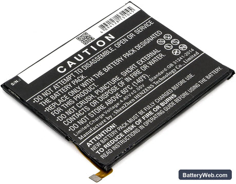 Alcatel Pulsemix Replacement Battery, 3.85V, 2800mAh, Li-Polymer 4
