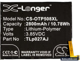 Alcatel Pulsemix Replacement Battery, 3.85V, 2800mAh, Li-Polymer 5