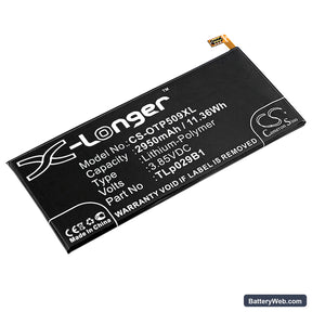 Alcatel Touch Pop 4S Replacement Battery, 3.85V, 2950mAh, Li-Polymer 1