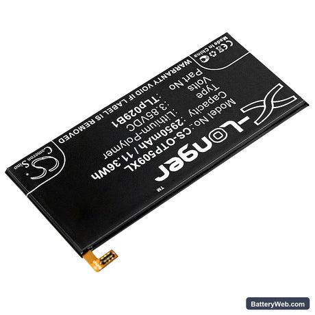 Alcatel Touch Pop 4S Replacement Battery, 3.85V, 2950mAh, Li-Polymer 2
