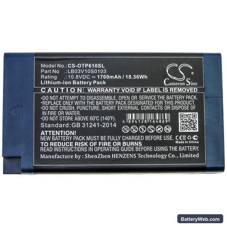 OPWILL OTP6123 Replacement Battery, 10.8V, 1700mAh, Li-ion 5