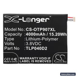 Alcatel One Touch Pixi 3 7 Replacement Battery, 3.8V, 4000mAh, Li-Polymer 3