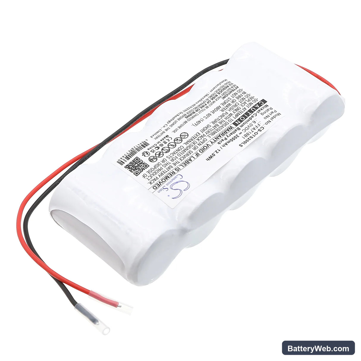OTIS 2000 Replacement Battery, 6V, 2000mAh, Ni-CD 2