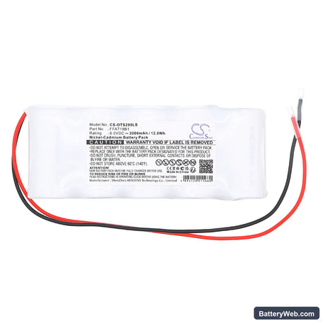 OTIS 2000 Replacement Battery, 6V, 2000mAh, Ni-CD 3
