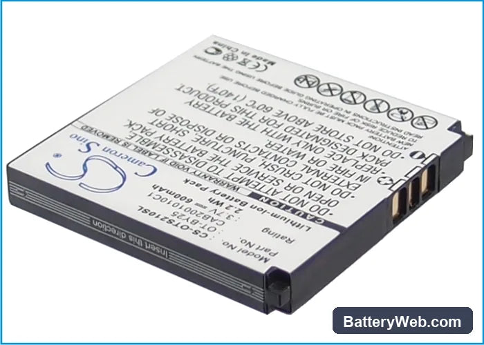 Alcatel OT-S210 Replacement Battery, 3.7V, 600mAh, Li-ion 2
