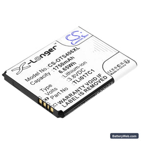 TCL VZW-TCL-4056 Replacement Battery, 3.8V, 1750mAh, Li-ion 1