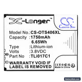 TCL VZW-TCL-4056 Replacement Battery, 3.8V, 1750mAh, Li-ion 3