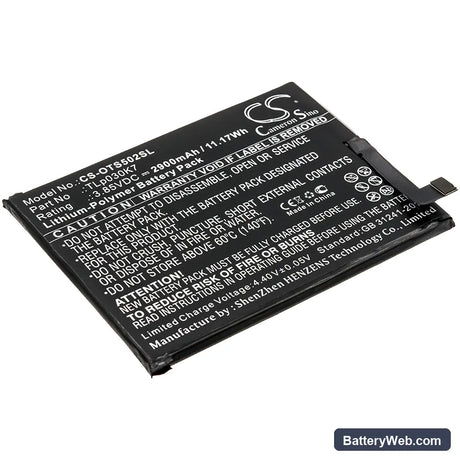 Alcatel 1S Replacement Battery, 3.85V, 2900mAh, Li-Polymer 1