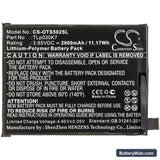 Alcatel 1S Replacement Battery, 3.85V, 2900mAh, Li-Polymer 3