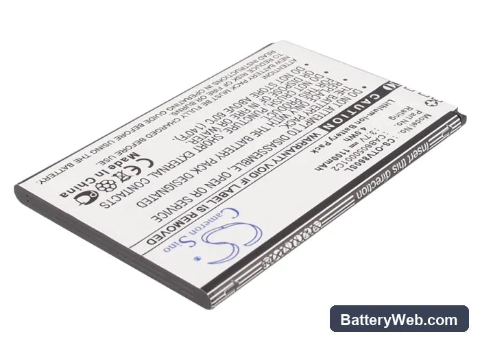 Vodafone Smart II Replacement Battery, 3.7V, 1100mAh, Li-ion 2