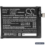 Alcatel 3X Replacement Battery, 3.85V, 4300mAh, Li-Polymer 3