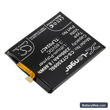 Alcatel 1X Replacement Battery, 3.85V, 2300mAh, Li-Polymer 2