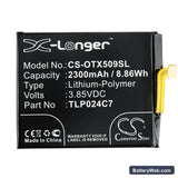 Alcatel 1X Replacement Battery, 3.85V, 2300mAh, Li-Polymer 3