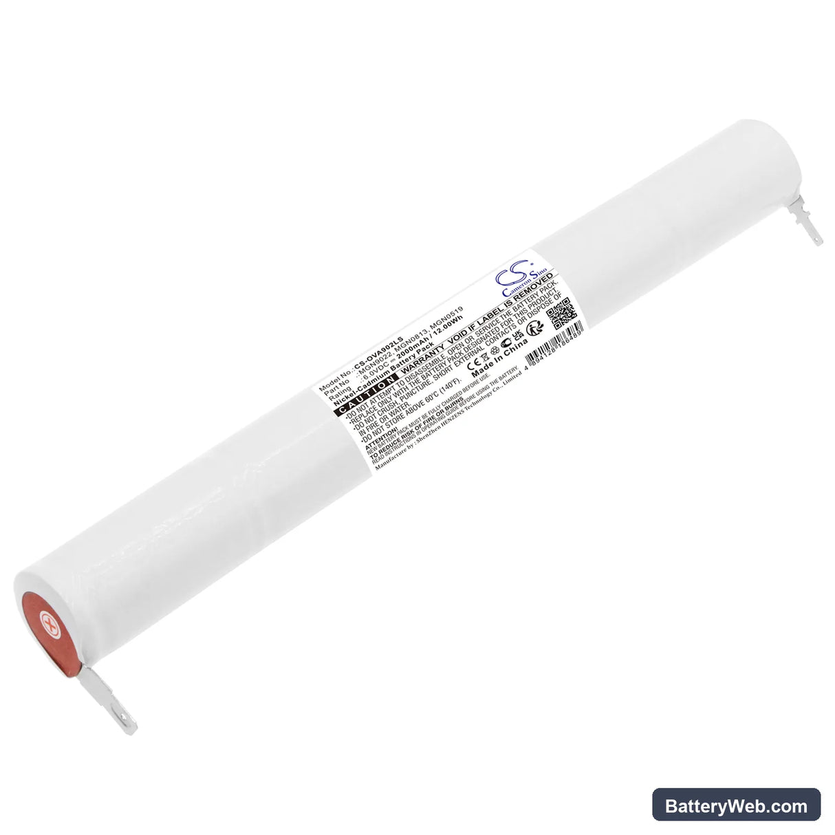 URA MGN9022 Replacement Battery, 6V, 2000mAh, Ni-CD 1