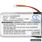 Infant Optics DXR-8 Replacement Battery, 3.7V, 1150mAh, Li-Polymer 3