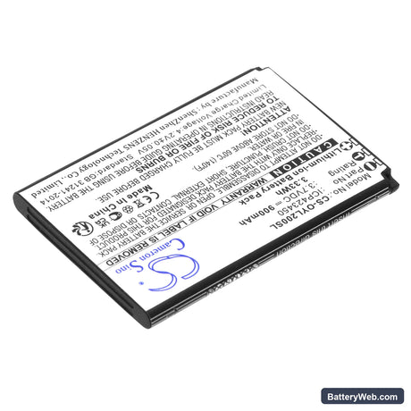 Olympia Happy II Replacement Battery, 3.7V, 900mAh, Li-ion 2