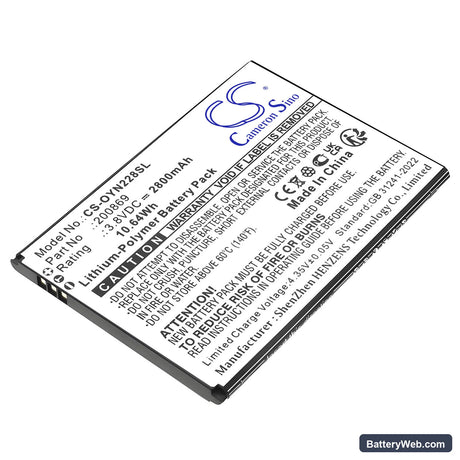 Olympia 2286 Replacement Battery, 3.8V, 2800mAh, Li-Polymer 1