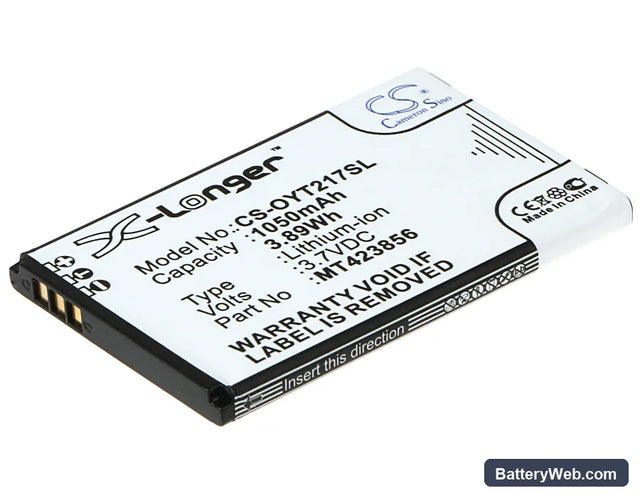 Olympia Touch Replacement Battery, 3.7V, 1050mAh, Li-ion 1