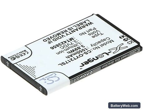 Olympia Touch Replacement Battery, 3.7V, 1050mAh, Li-ion 2