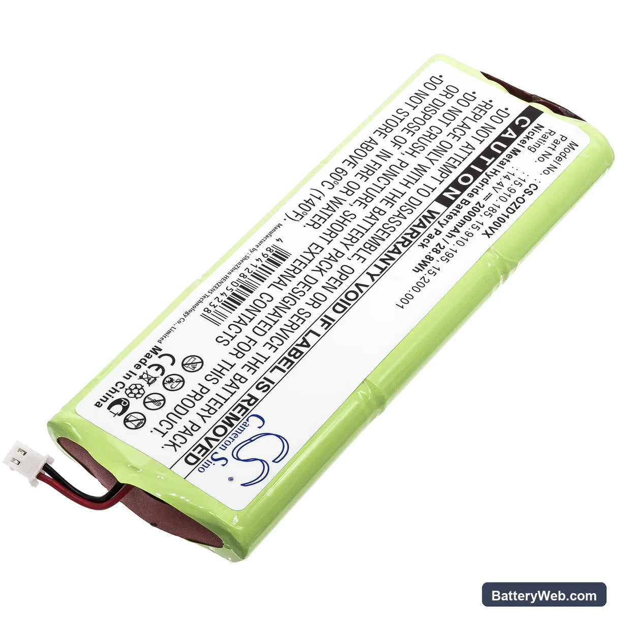 Ozroll E-Port Controller Replacement Battery, 14.4V, 2000mAh, Ni-MH 2