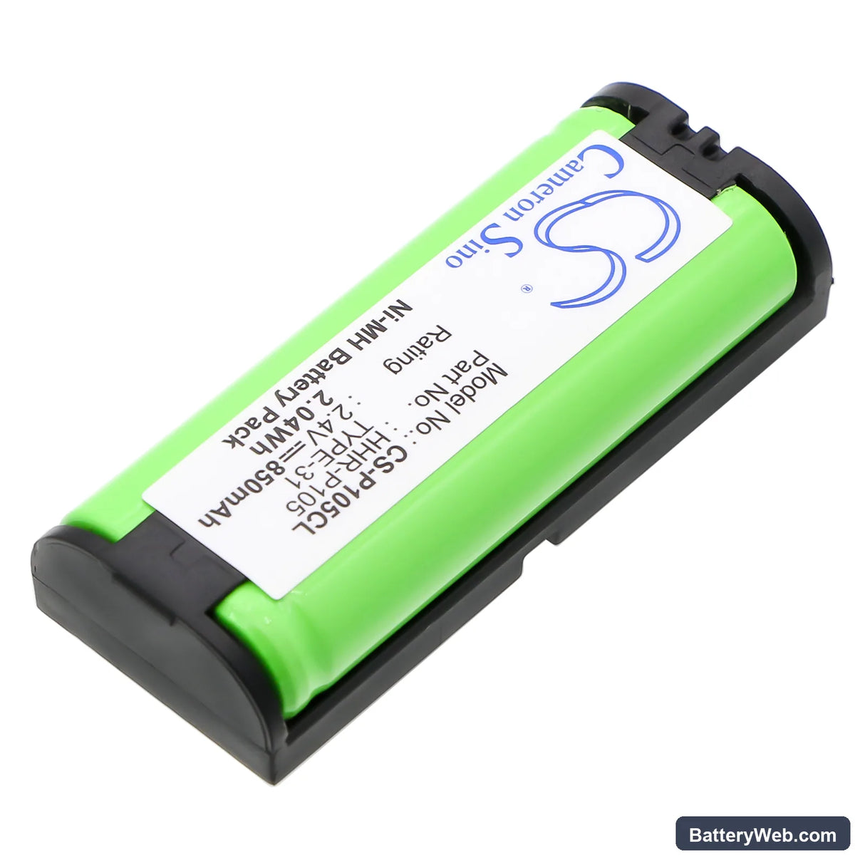 Toshiba DKT2404-DECT Replacement Battery, 2.4V, 850mAh, Ni-MH 2