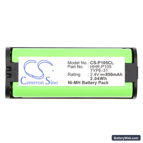 Toshiba DKT2404-DECT Replacement Battery, 2.4V, 850mAh, Ni-MH 5