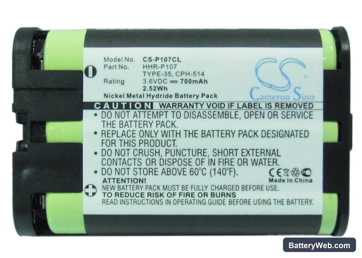 Radio Shack 23-479 Replacement Battery, 3.6V, 700mAh, Ni-MH 5