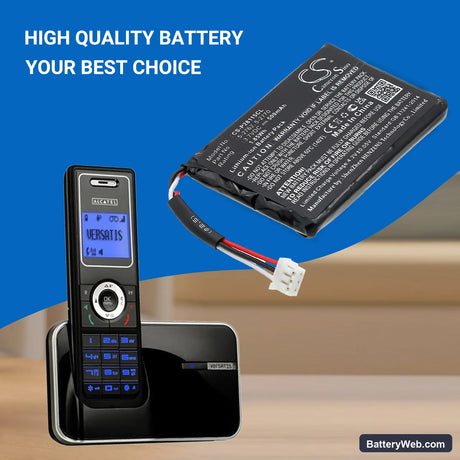 Thomson 28106FE1 Ultra Slim Dect Replacement Battery, 3.7V, 500mAh, Li-ion 6