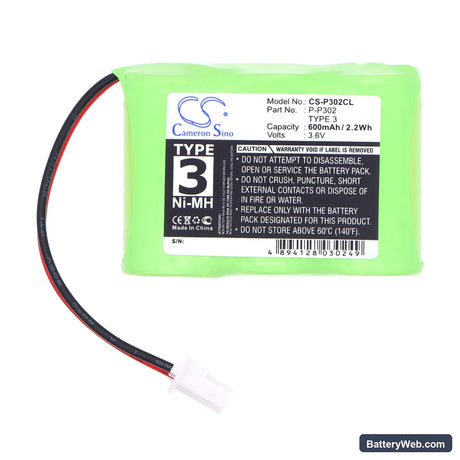 Audioline CDL960G Replacement Battery, 3.6V, 600mAh, Ni-MH 3