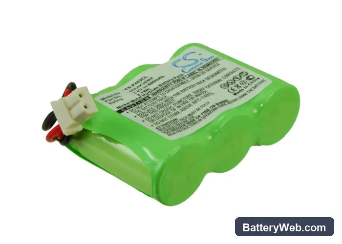 Akai CP161AUS Replacement Battery, 3.6V, 600mAh, Ni-MH 3