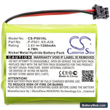 GP GP60AAK3BMS Replacement Battery, 3.6V, 1300mAh, Ni-MH 3